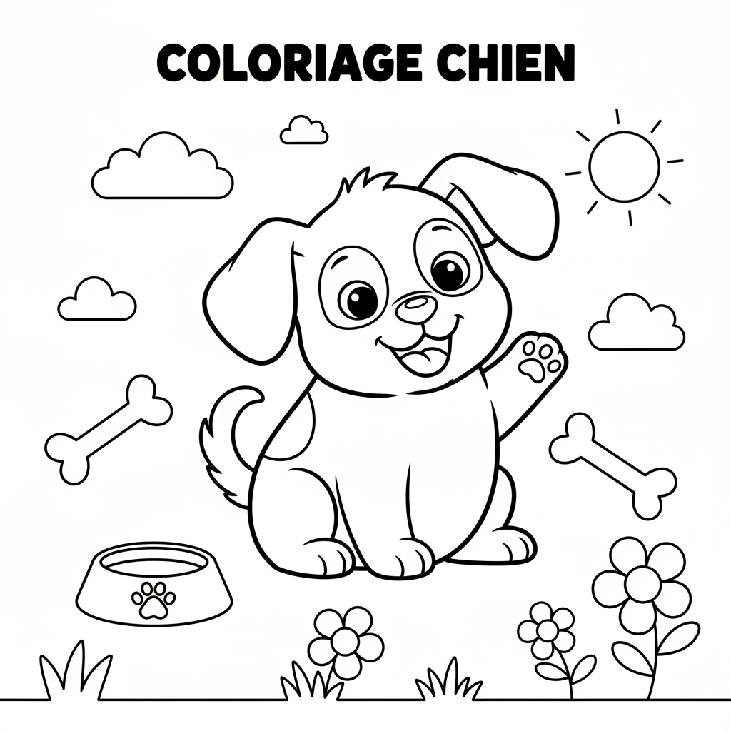 Coloriage coloriage imprimer chien