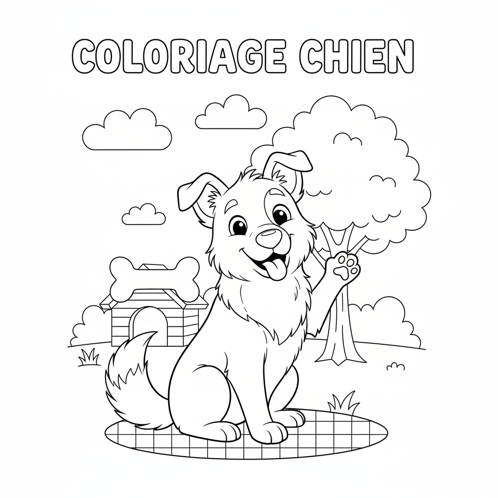Coloriage coloriage imprimer chien 2