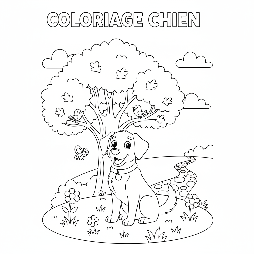 Coloriage coloriage imprimer chien 3