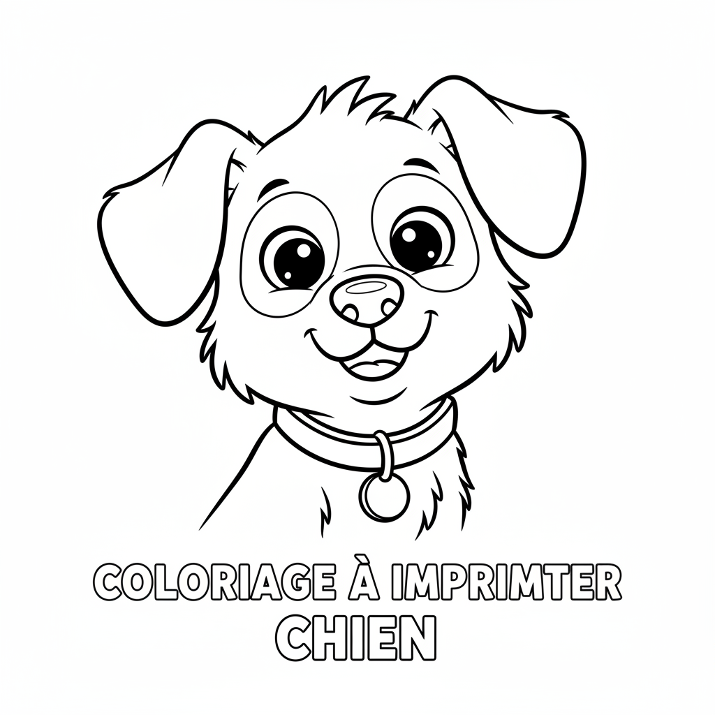 Coloriage coloriage imprimer chien 4