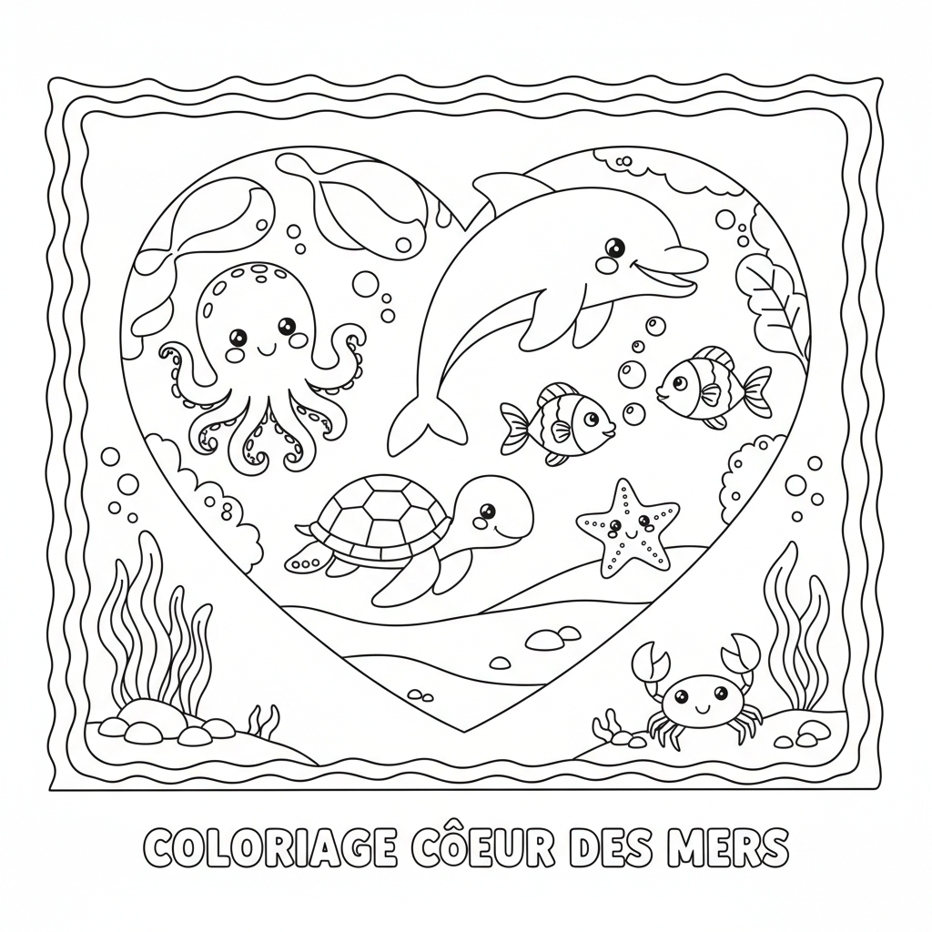 Coloriage coloriage imprimer coeur 3