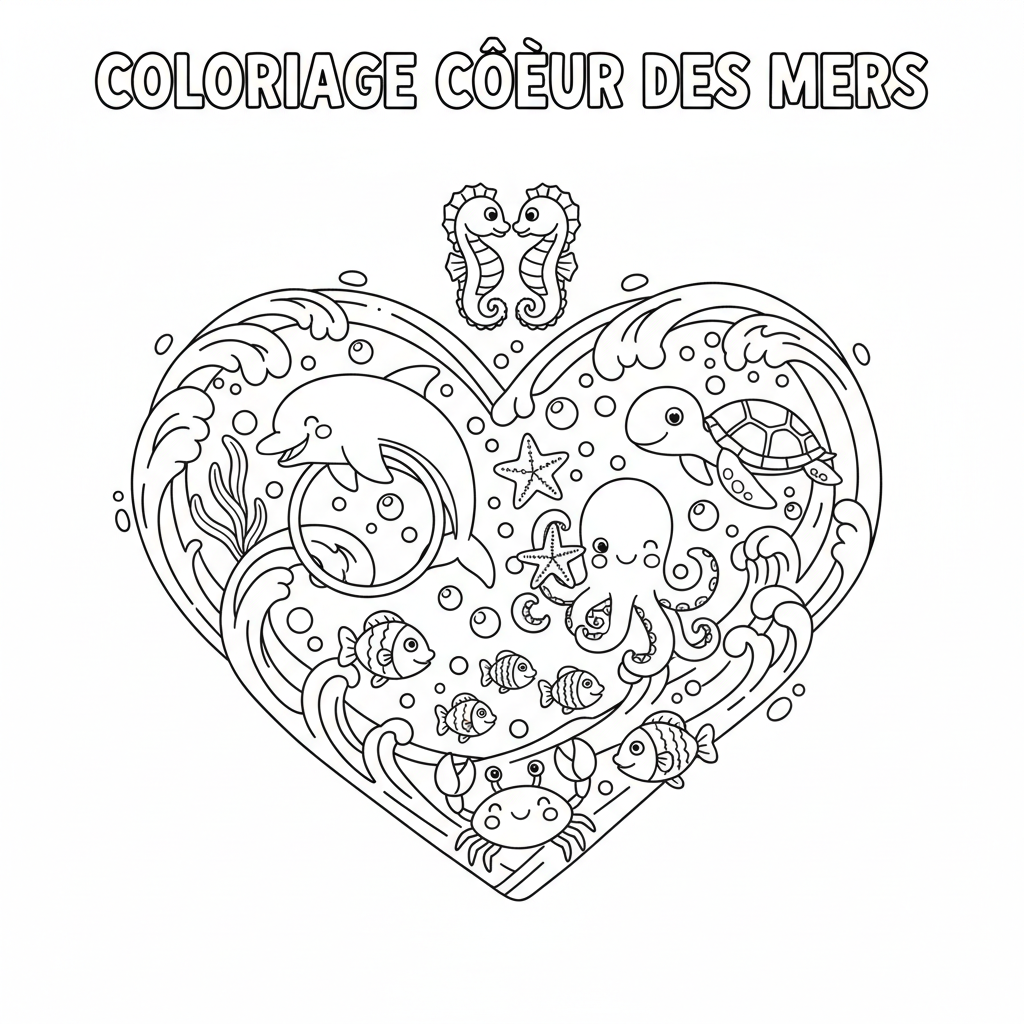 Coloriage coloriage imprimer coeur 5