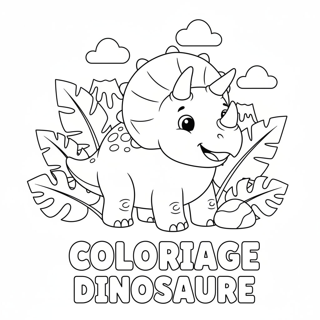 Coloriage coloriage imprimer dinosaure 2