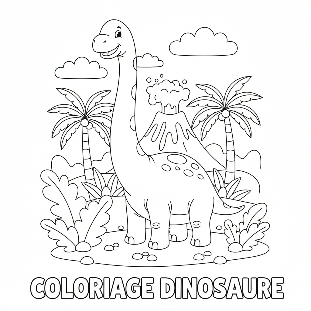 Coloriage coloriage imprimer dinosaure 3