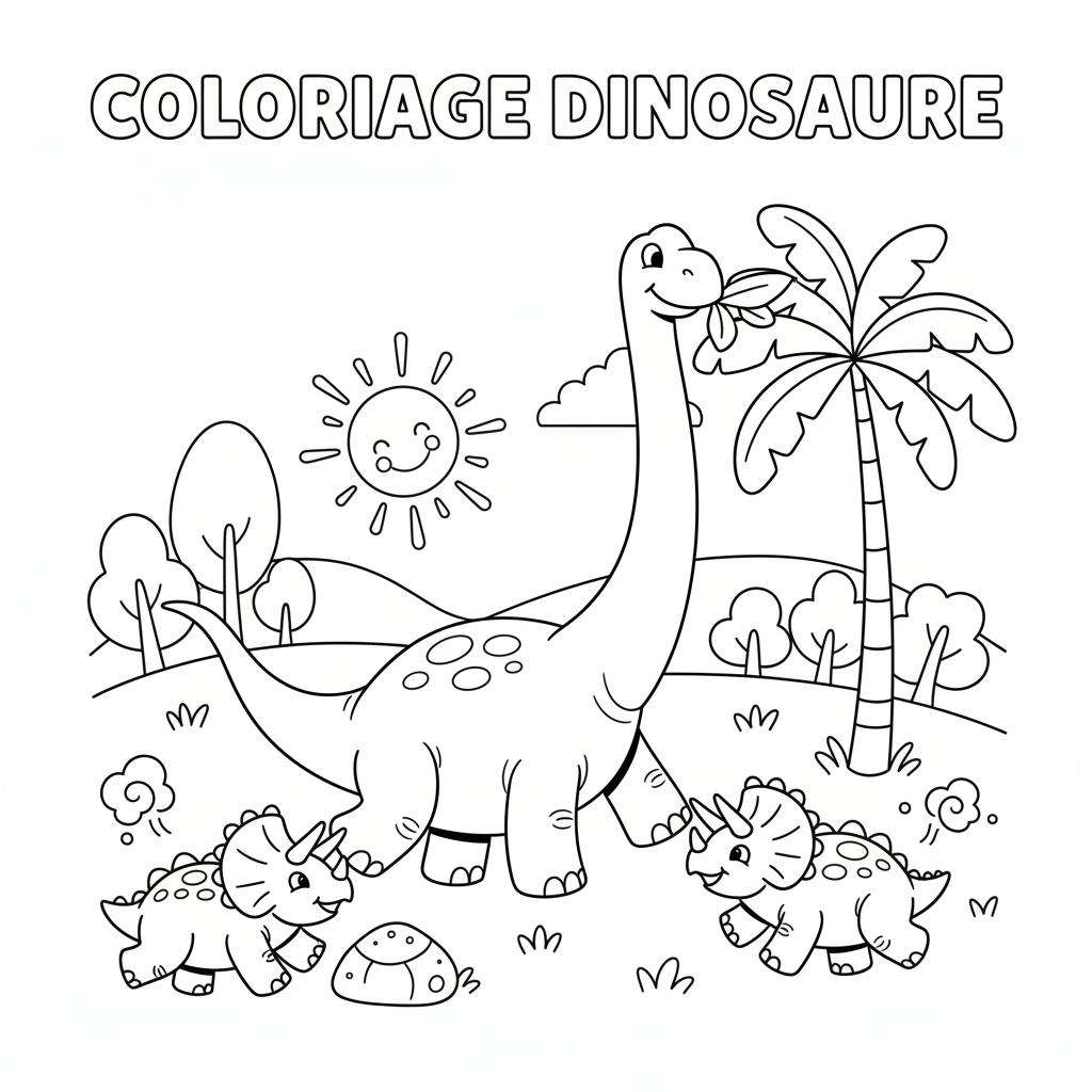 Coloriage coloriage imprimer dinosaure 5
