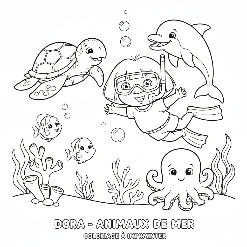 Coloriage coloriage imprimer dora 1