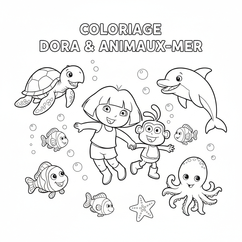 Coloriage coloriage imprimer dora 2