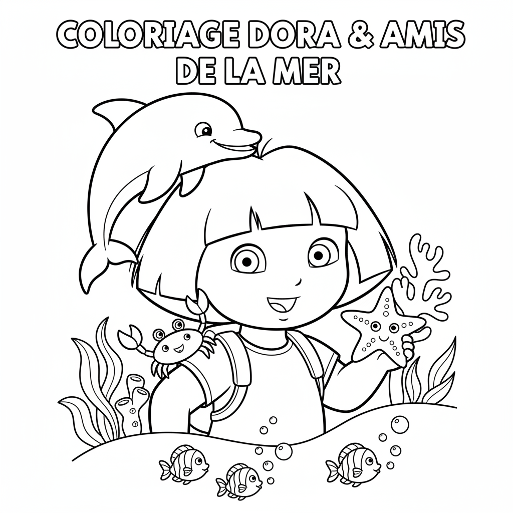 Coloriage coloriage imprimer dora 4