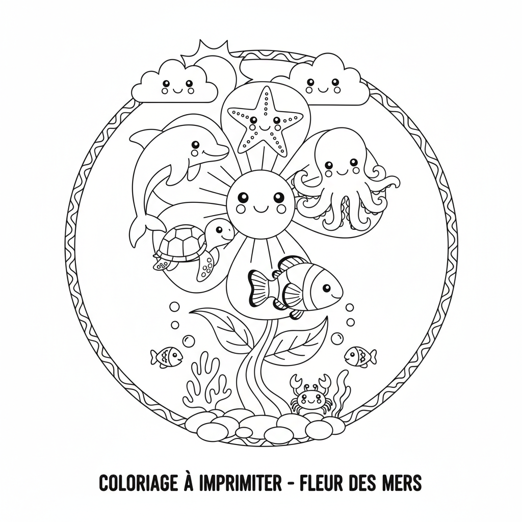 Coloriage coloriage imprimer fleur 3