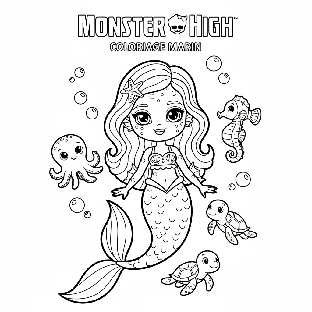 Coloriage Imprimer Monster High à Colorier pour Enfants