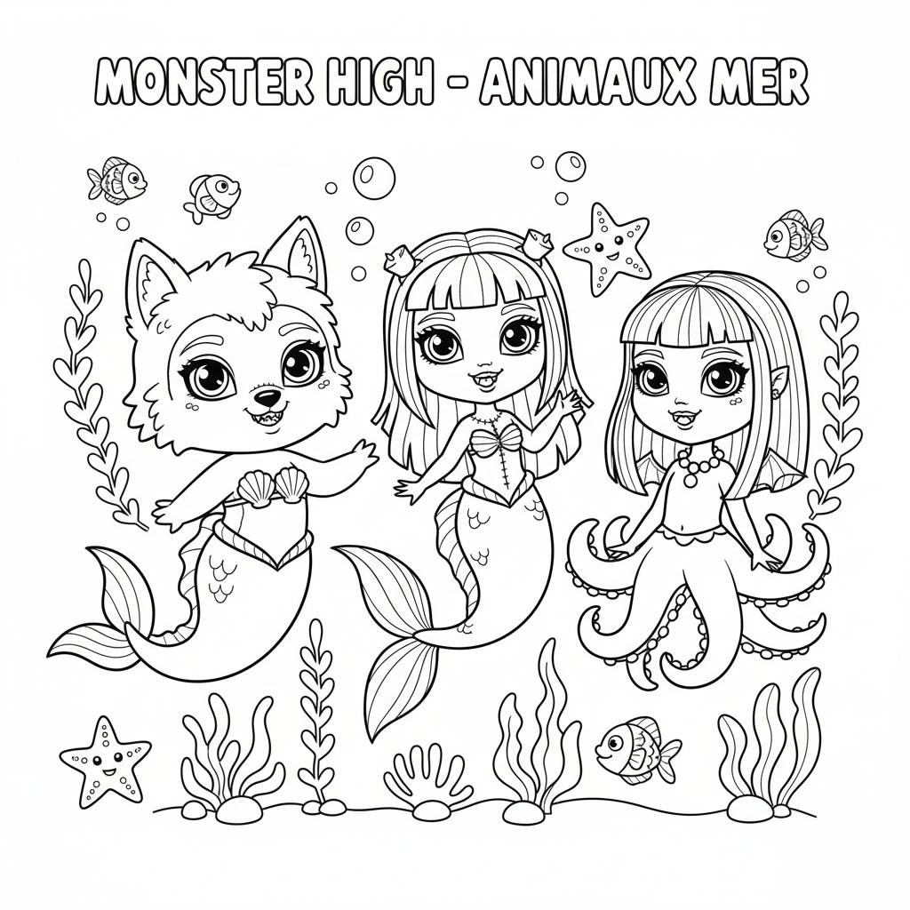 Coloriage coloriage imprimer monster high 2