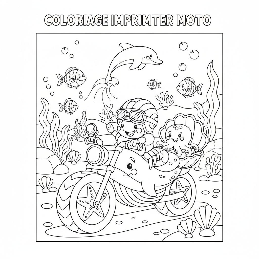 Coloriage coloriage imprimer moto 3