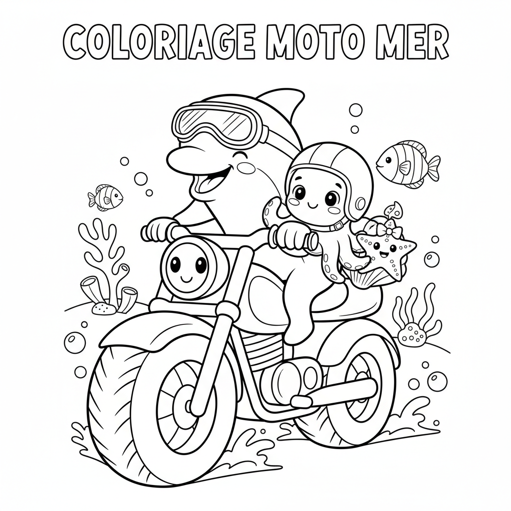 Coloriage coloriage imprimer moto 4