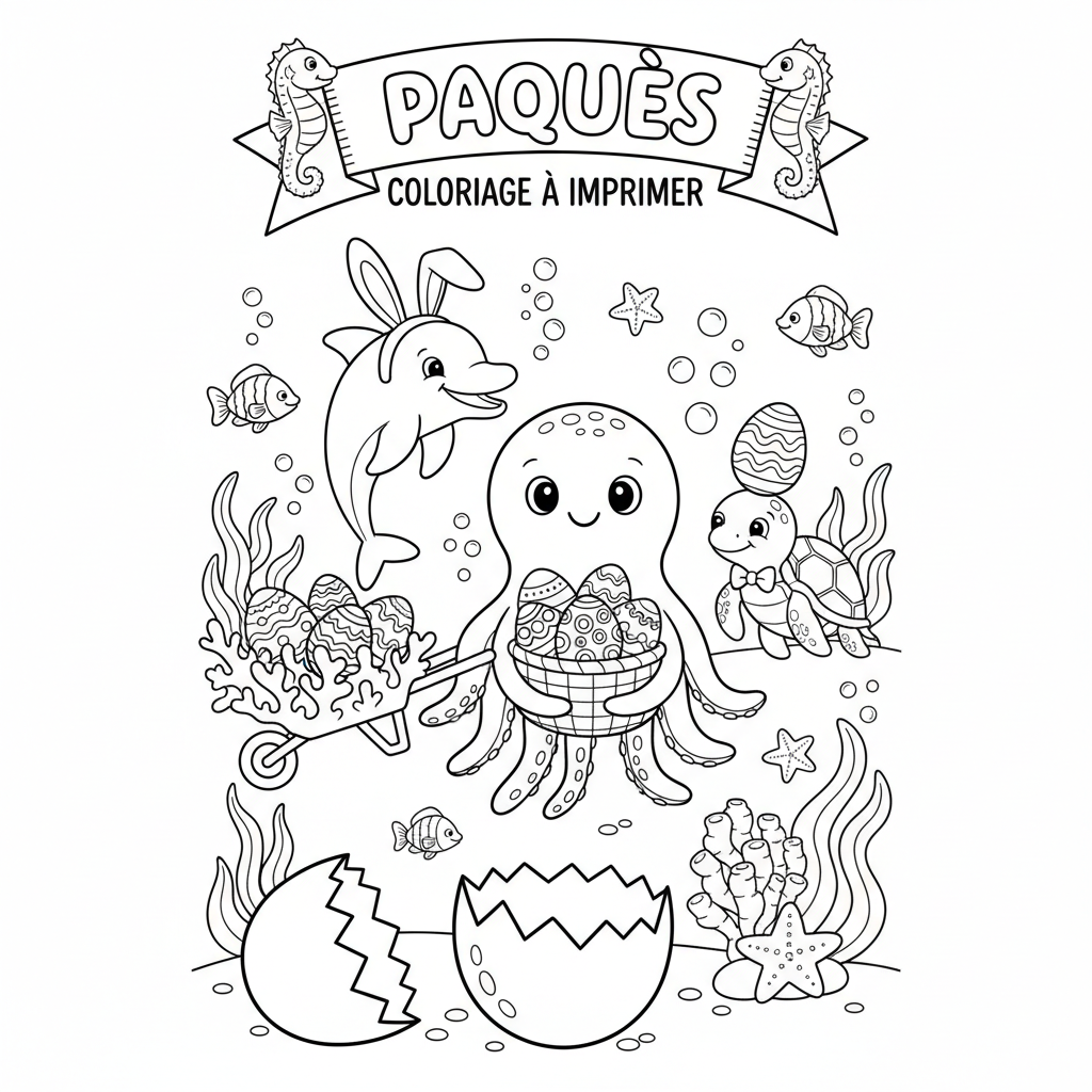 Coloriage coloriage imprimer paques 3