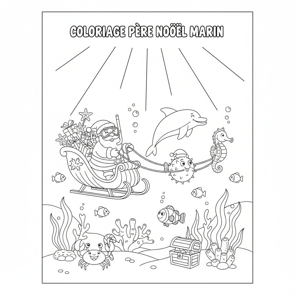 Coloriage coloriage imprimer pere noel 2