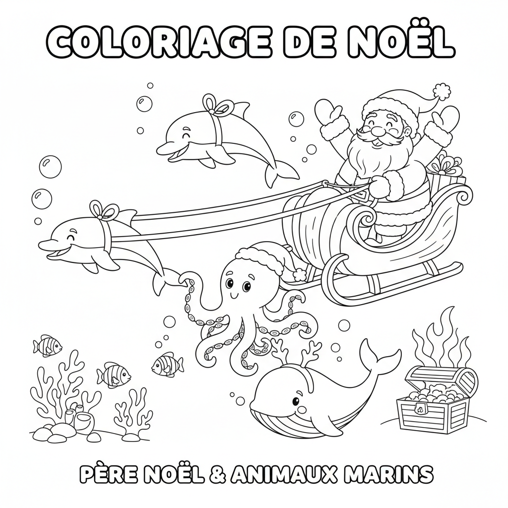 Coloriage coloriage imprimer pere noel 5