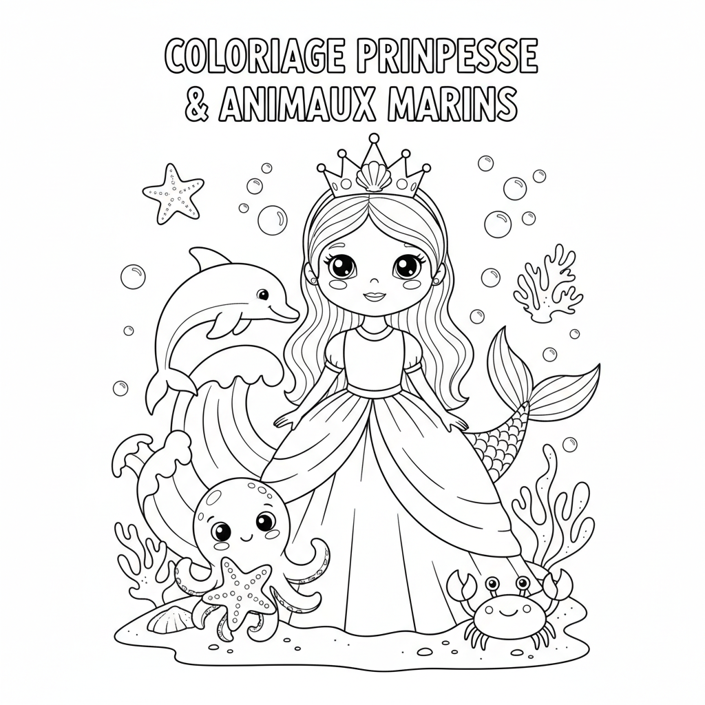 Coloriage coloriage imprimer princesse