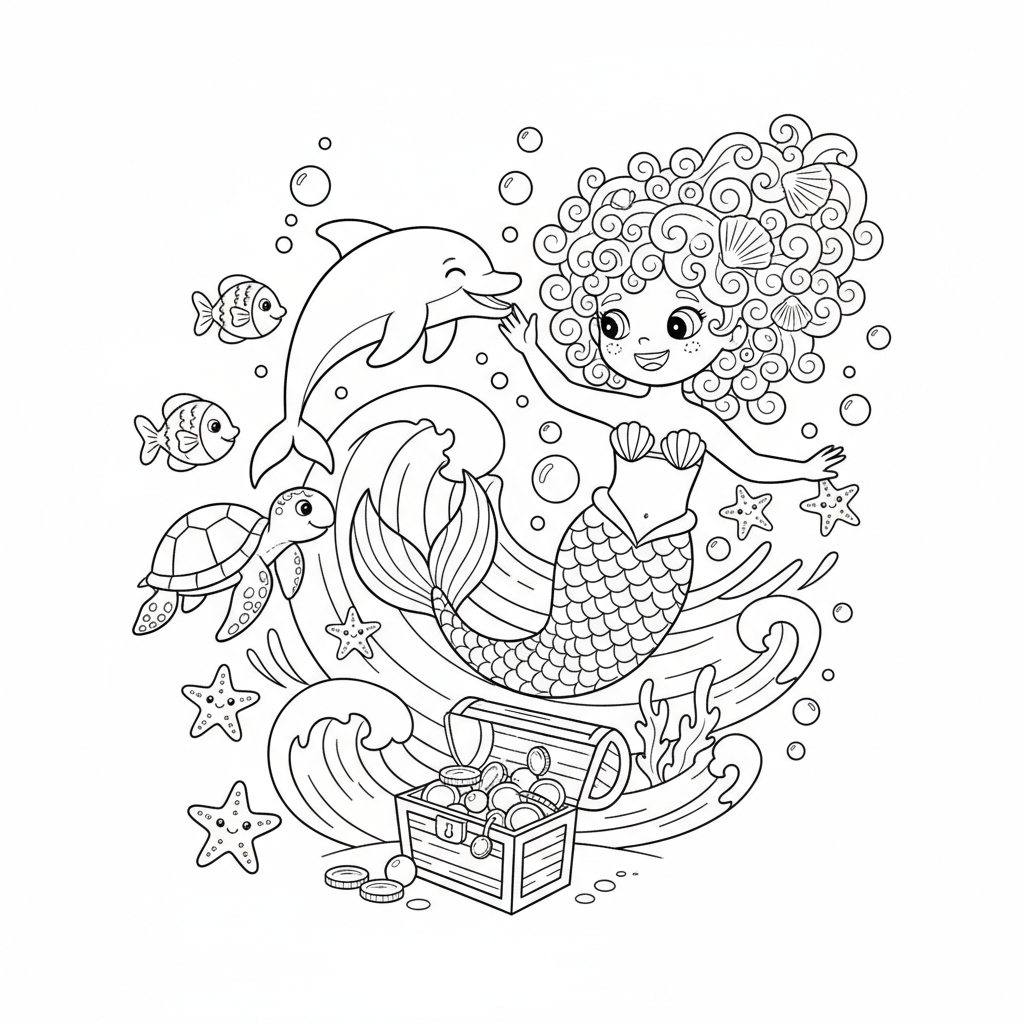 Coloriage coloriage imprimer sirène 5