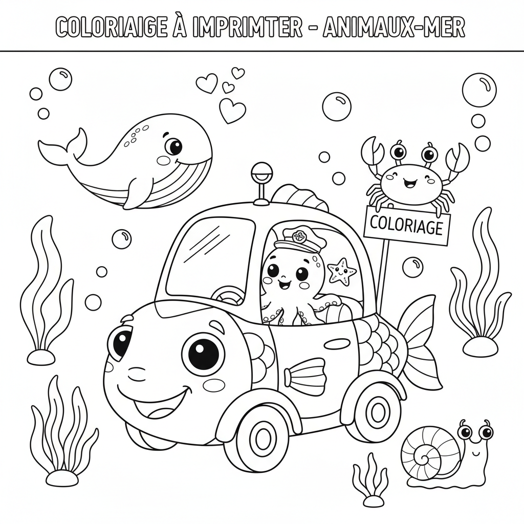 Coloriage coloriage imprimer voiture 2
