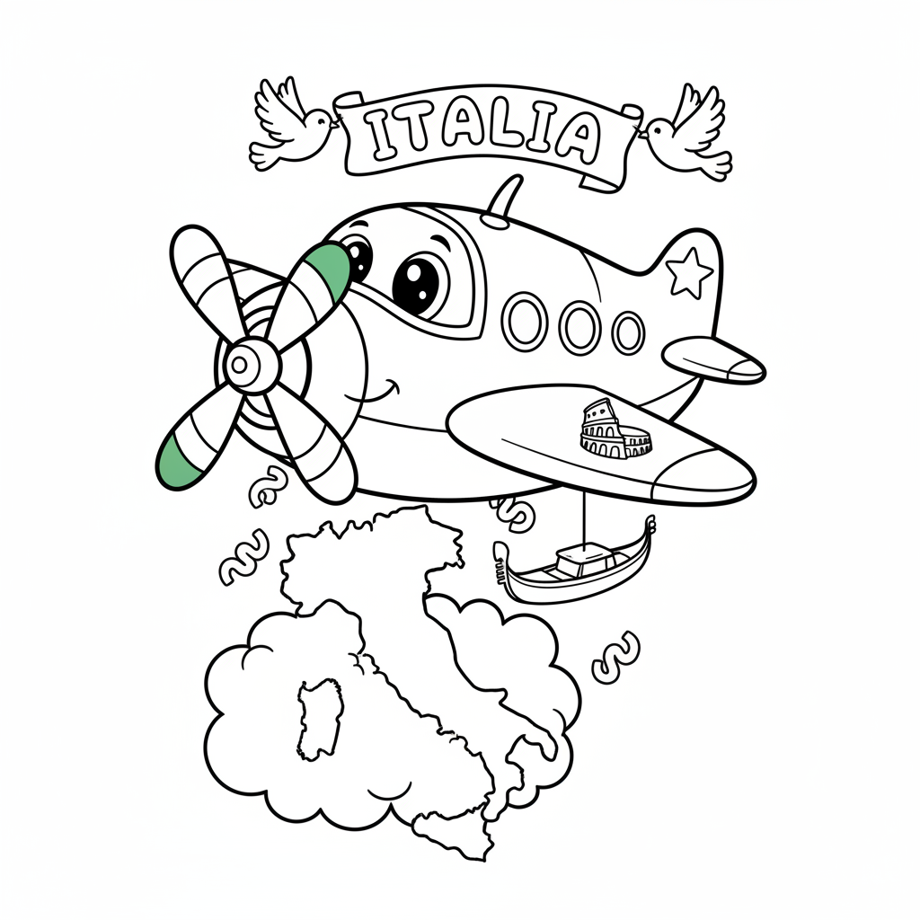 Coloriage coloriage italien 4