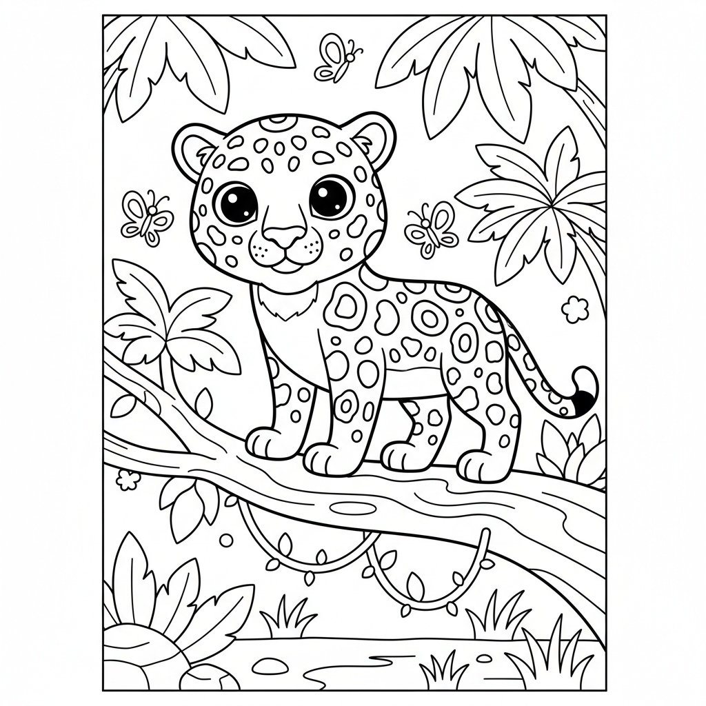 Coloriage coloriage jaguar 2