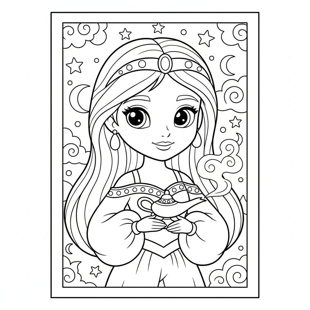 Coloriage coloriage jasmine 4