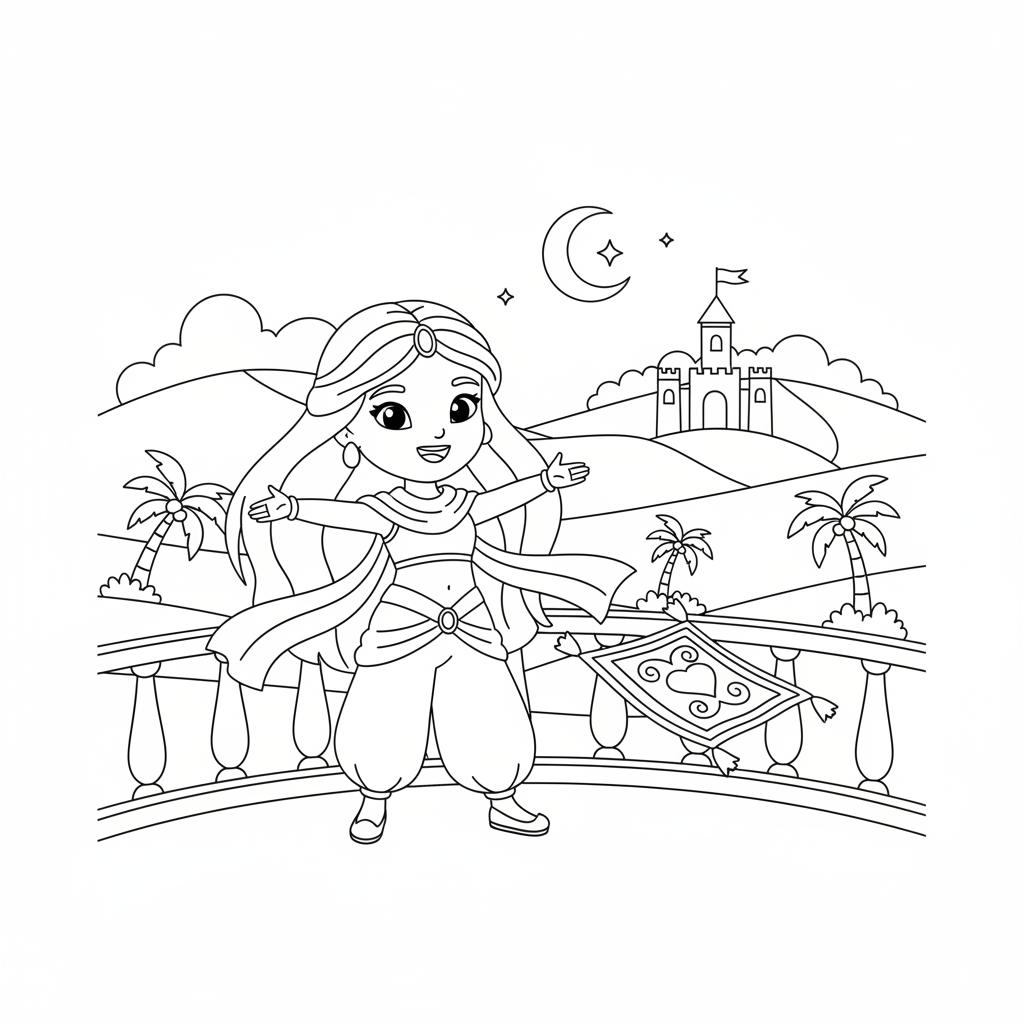 Coloriage coloriage jasmine à imprimer 3