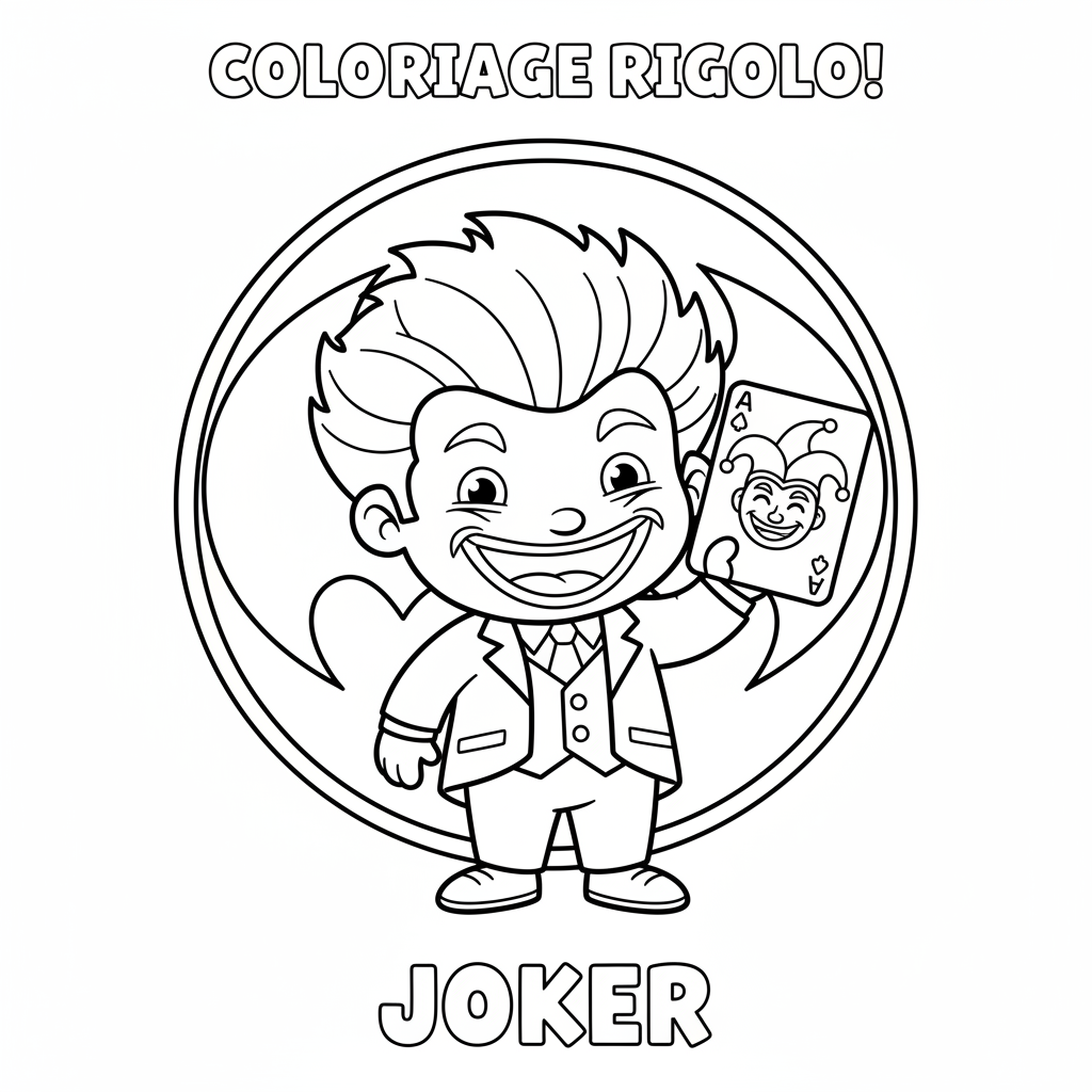 Coloriage Joker Gratuit à Imprimer pour les Enfants