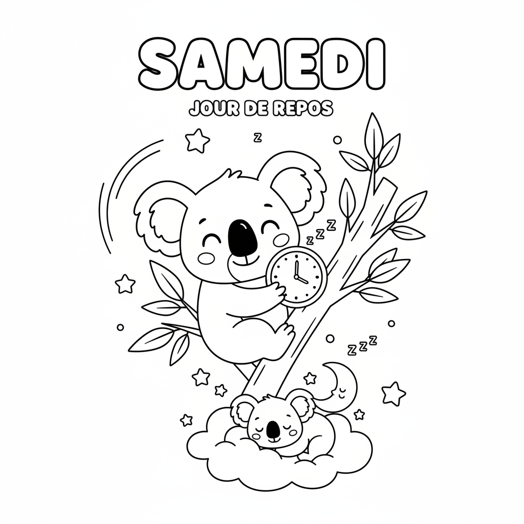 Coloriage coloriage jours de la semaine 5