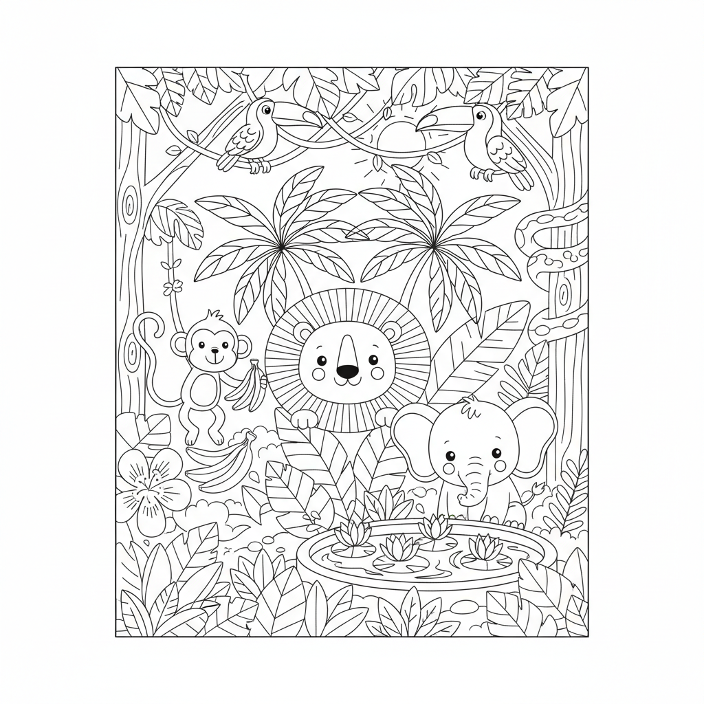 Coloriage coloriage jungle 2