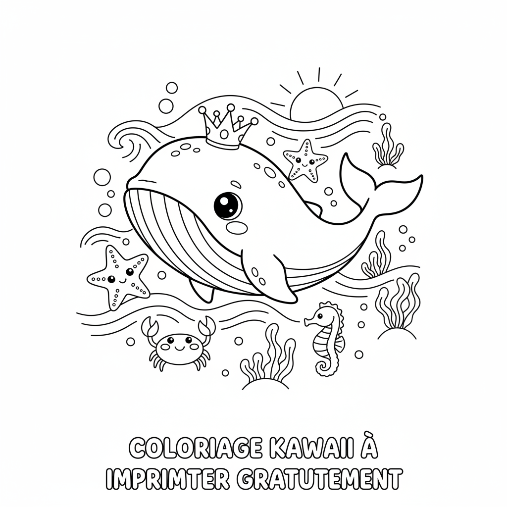 Coloriage coloriage kawaii à imprimer gratuitement 2
