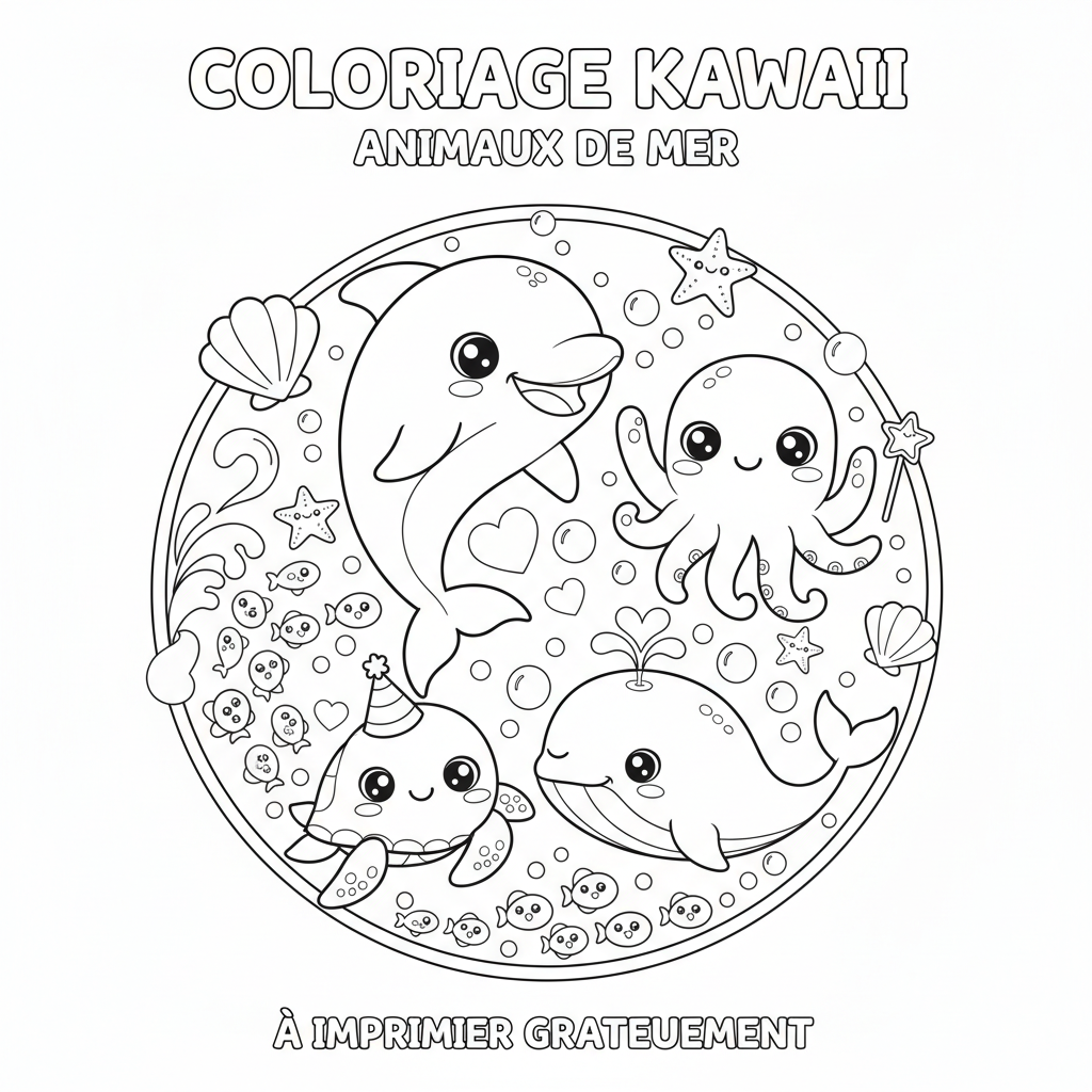 Coloriage coloriage kawaii à imprimer gratuitement 5