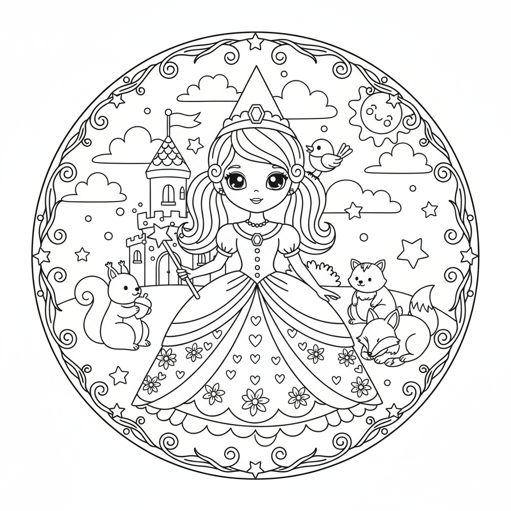 Coloriage coloriage kawaii disney princesse 2