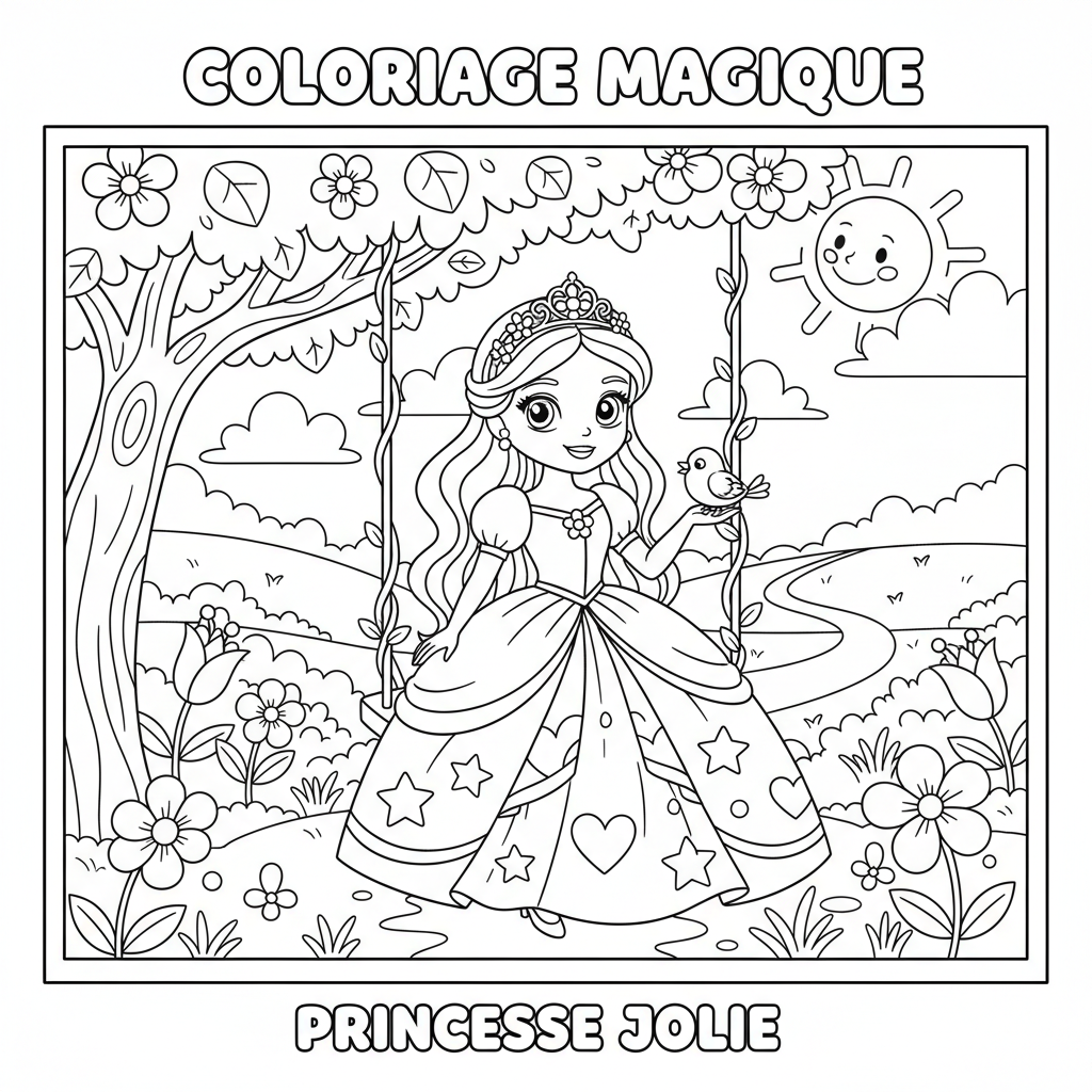 Coloriage coloriage kawaii disney princesse 3