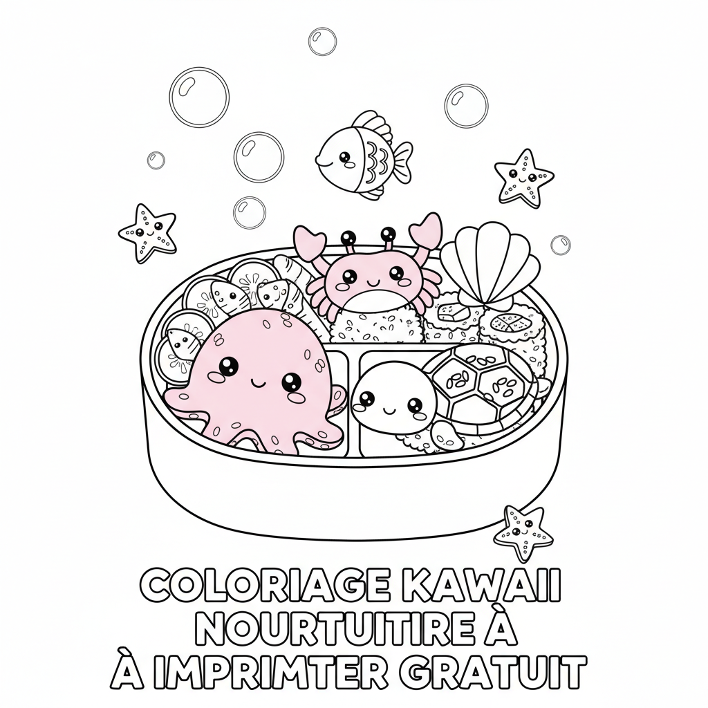 Coloriage coloriage kawaii nourriture a imprimer gratuit 2