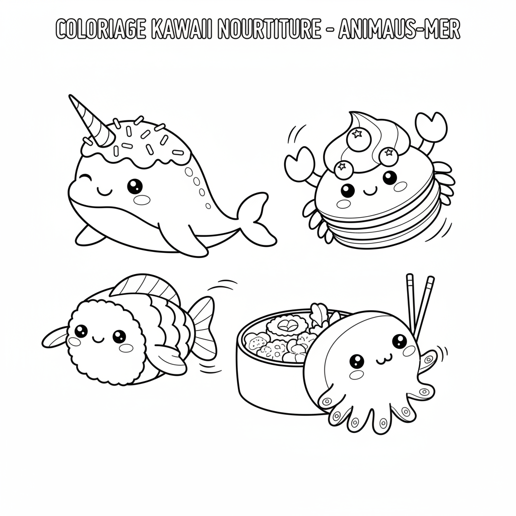 Coloriage coloriage kawaii nourriture a imprimer gratuit 5