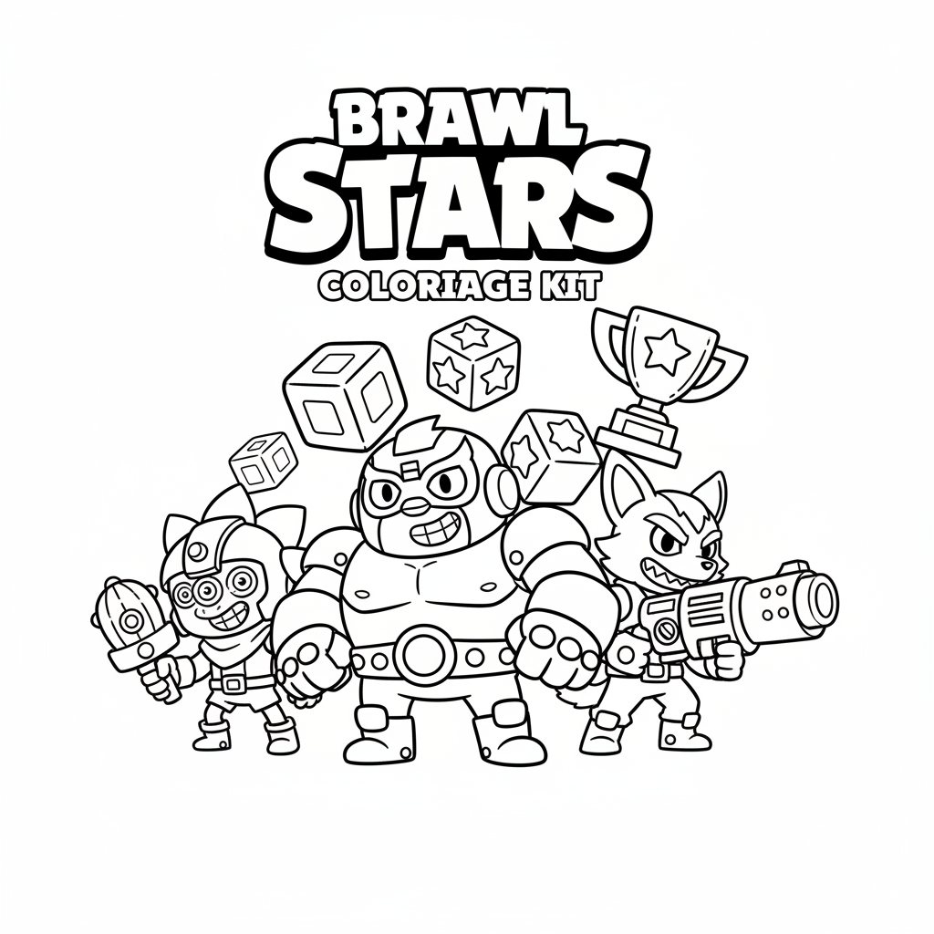 Coloriage coloriage kit brawl stars 2