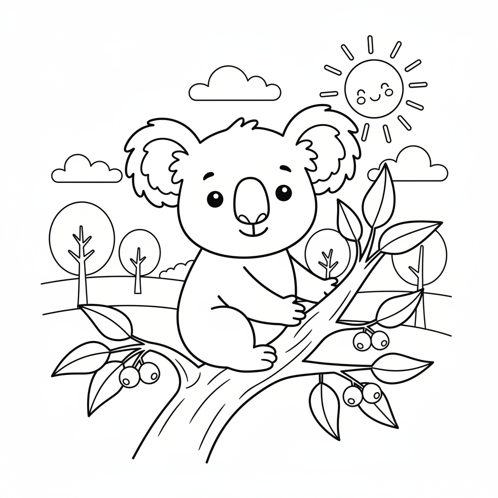 Coloriage coloriage koala 3