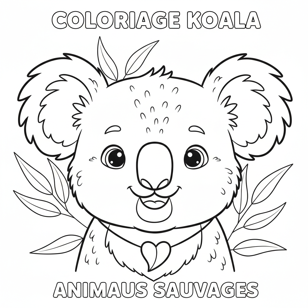 Coloriage coloriage koala 4
