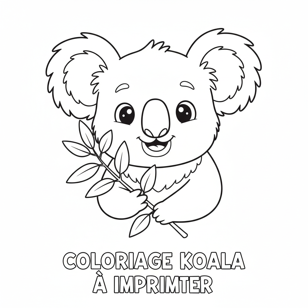 Coloriage coloriage koala à imprimer 4
