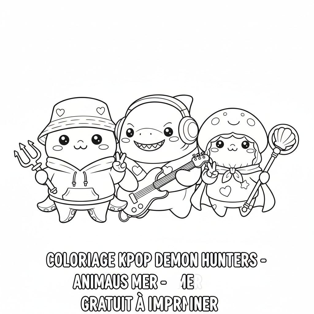 Coloriage coloriage kpop demon hunters à imprimer gratuit 4