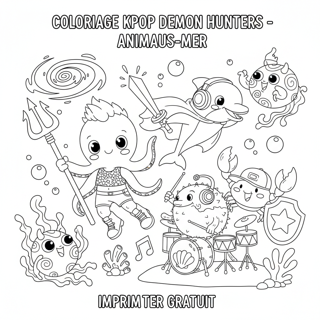 Coloriage coloriage kpop demon hunters à imprimer gratuit 5