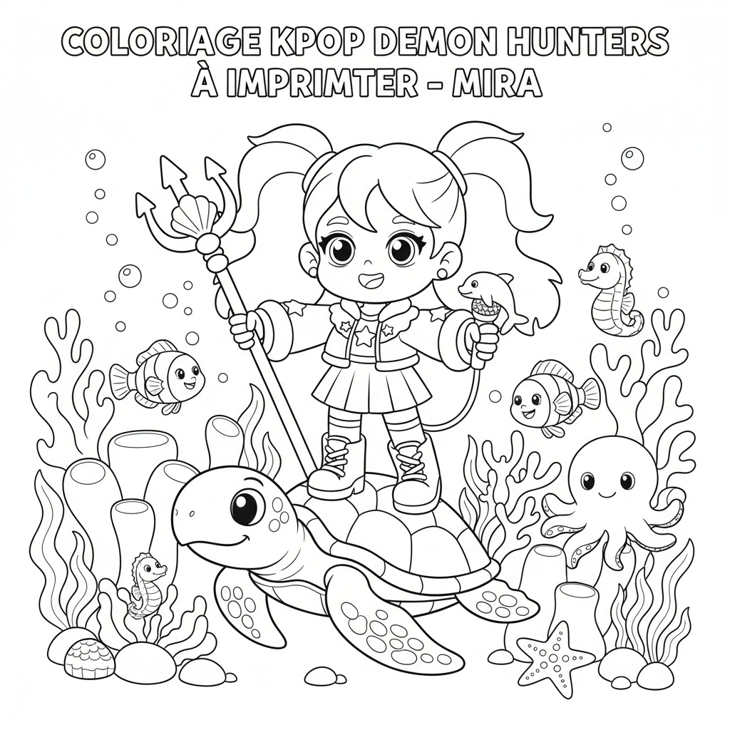 Coloriage coloriage kpop demon hunters à imprimer mira 3