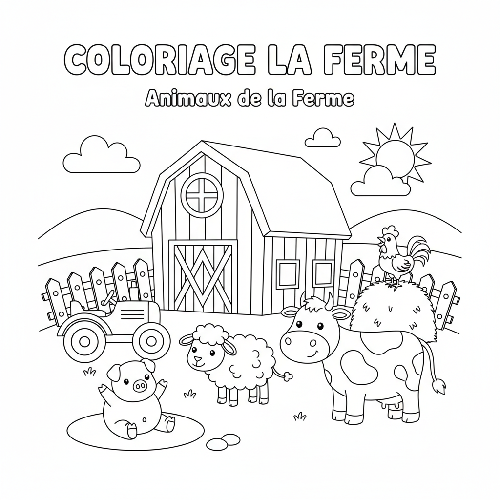 Coloriage coloriage la ferme