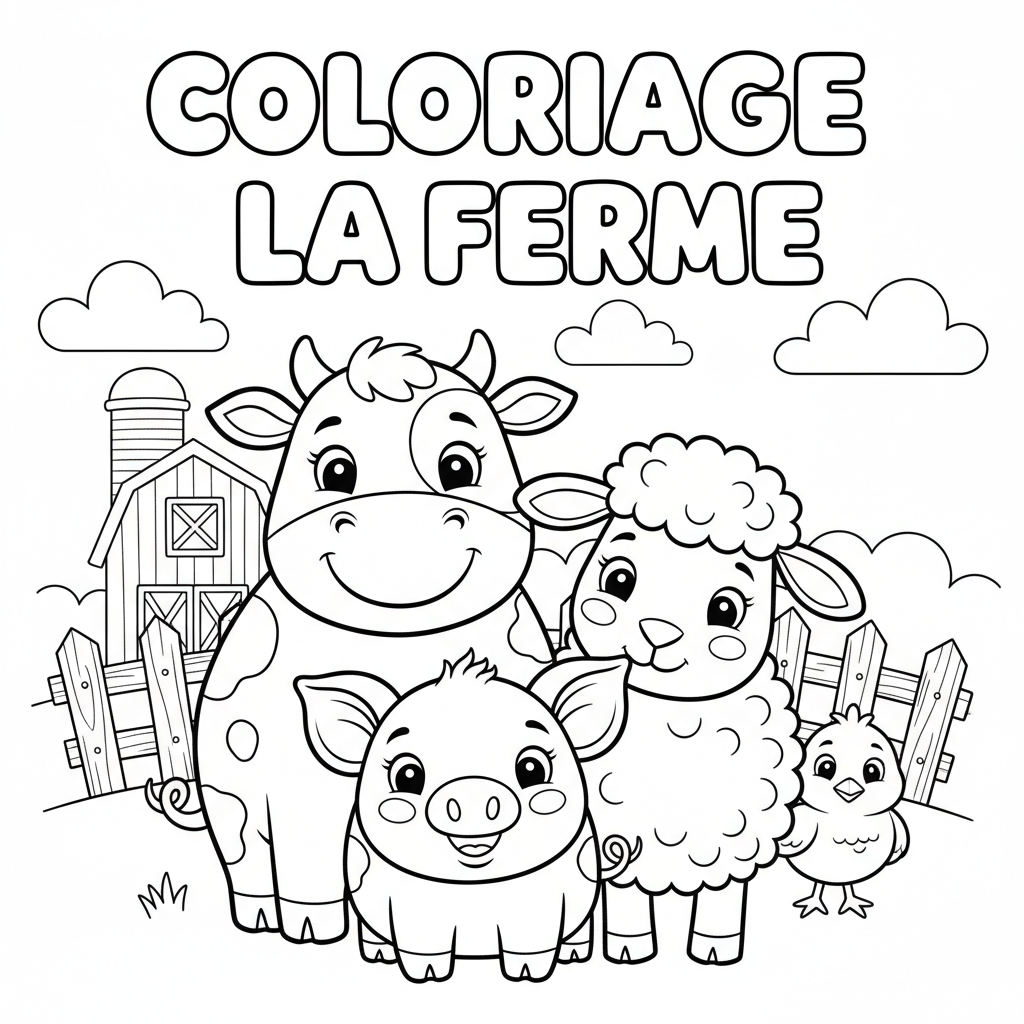 Coloriage coloriage la ferme 4