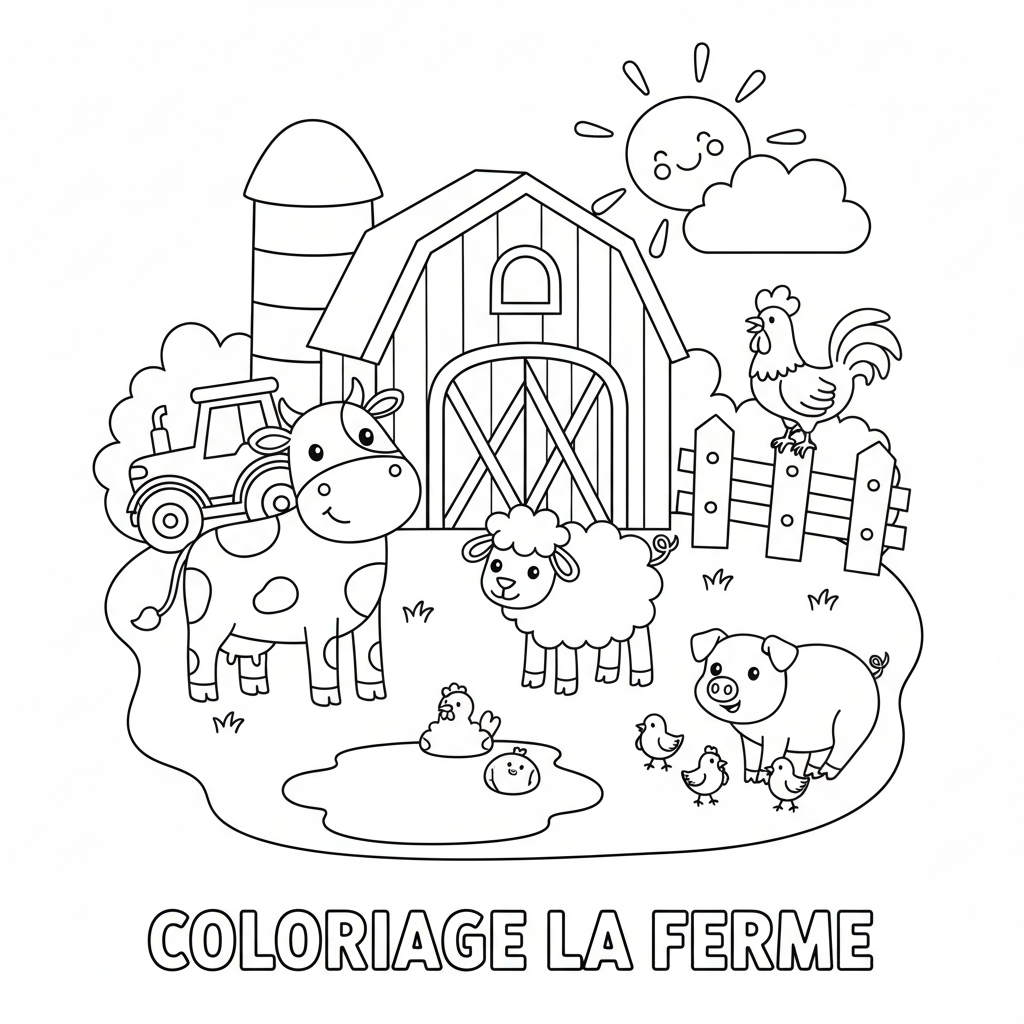Coloriage coloriage la ferme à imprimer