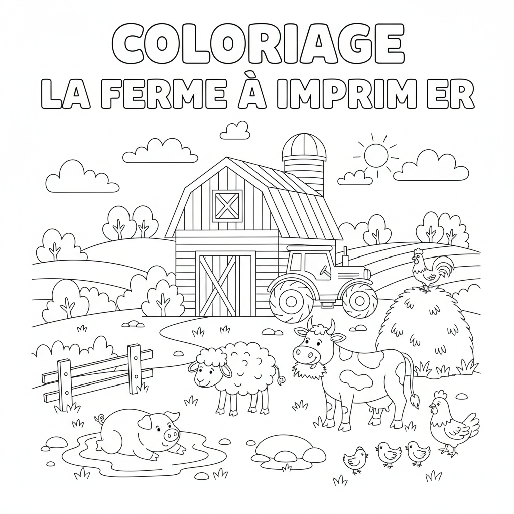 Coloriage coloriage la ferme à imprimer 3