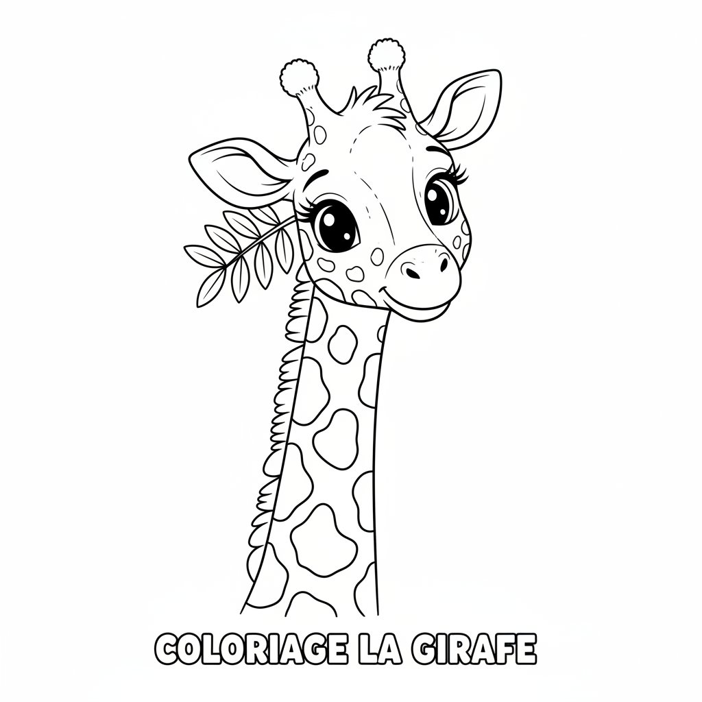 Coloriage coloriage la girafe 4