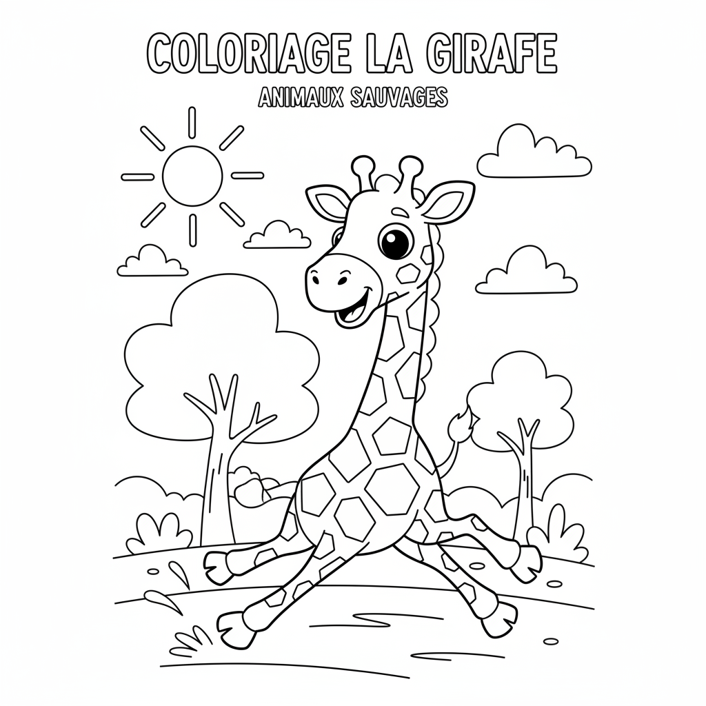 Coloriage coloriage la girafe 5