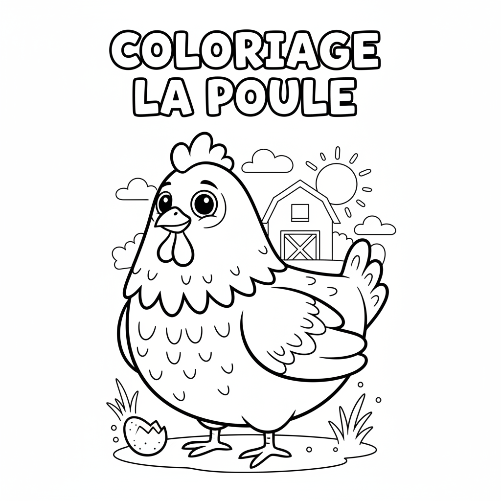 Coloriage coloriage la poule